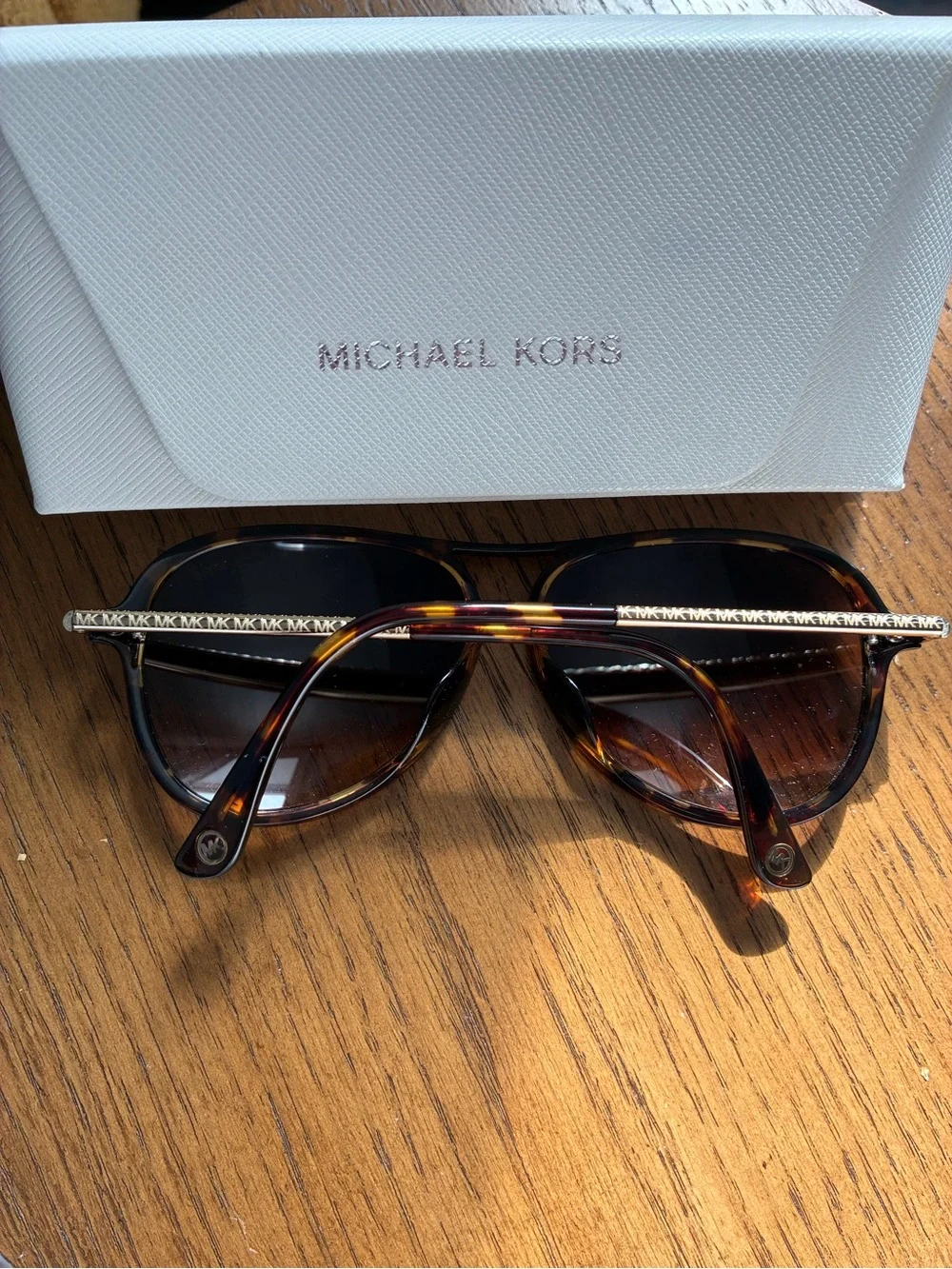 Michael Kors Tortoiseshell Frame Sunglasses with Brown Gradient Lenses